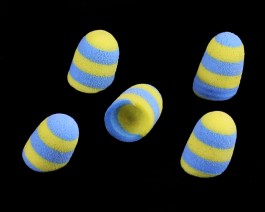 Foam Popper Short, Yellow/Blue, 10mm